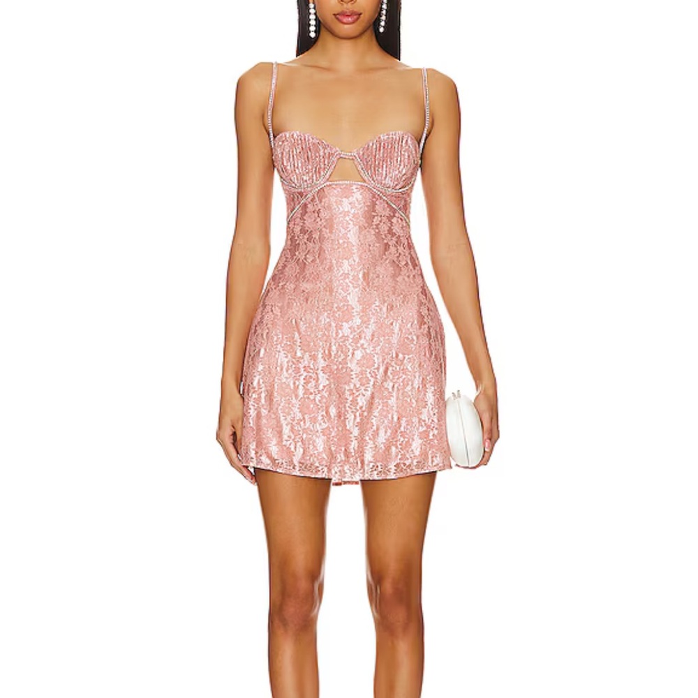 For Love & Lemons Shai Mini Pink Dress